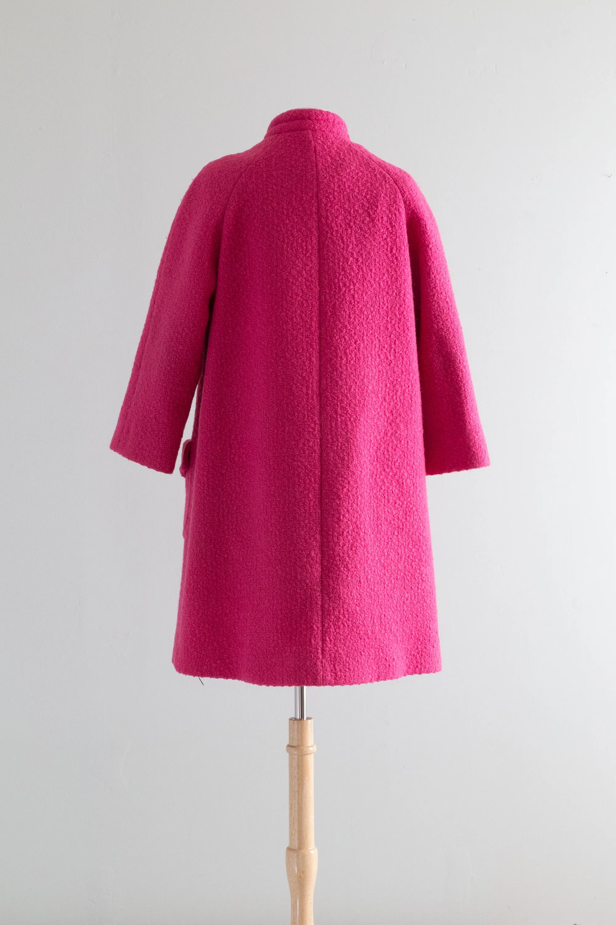 1960's Bubble Gum Hot Pink Wool Coat From Nordstrom Best / Medium