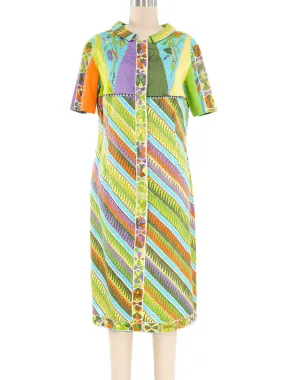 1960's Emilio Pucci Printed Shirt Dress