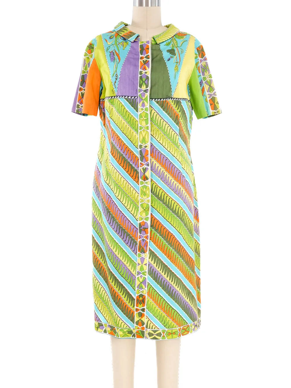 1960's Emilio Pucci Printed Shirt Dress