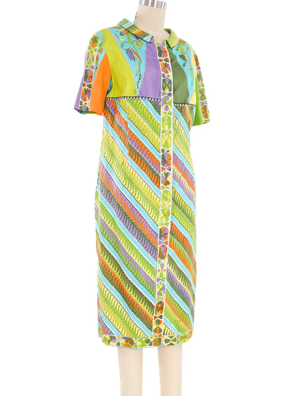 1960's Emilio Pucci Printed Shirt Dress