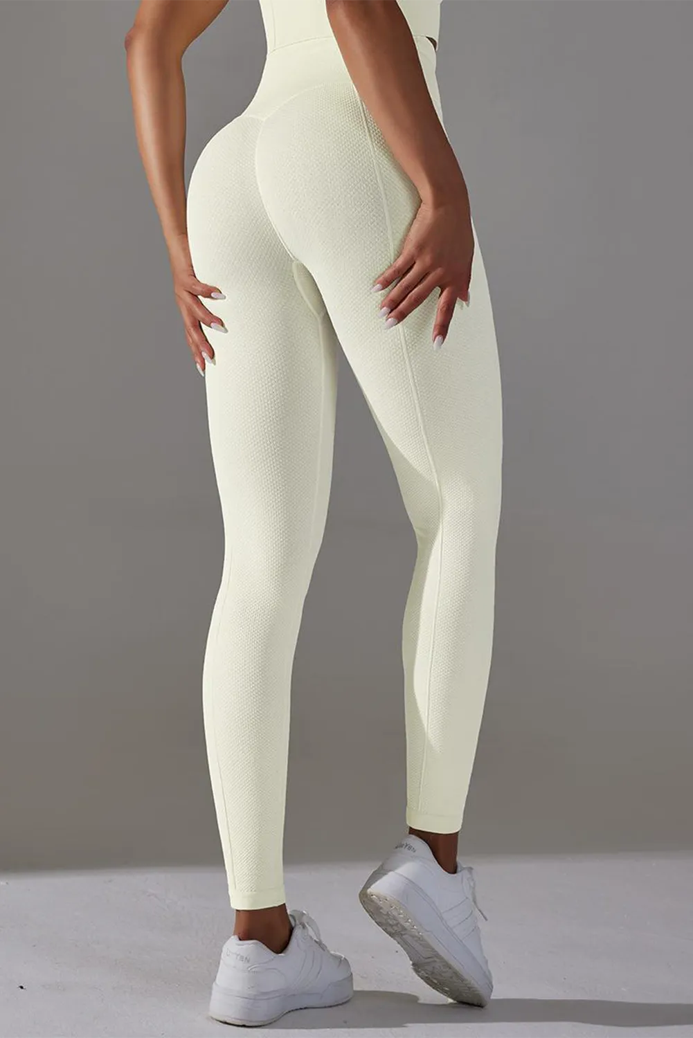 Active High Waist Solid Yoga Pants
