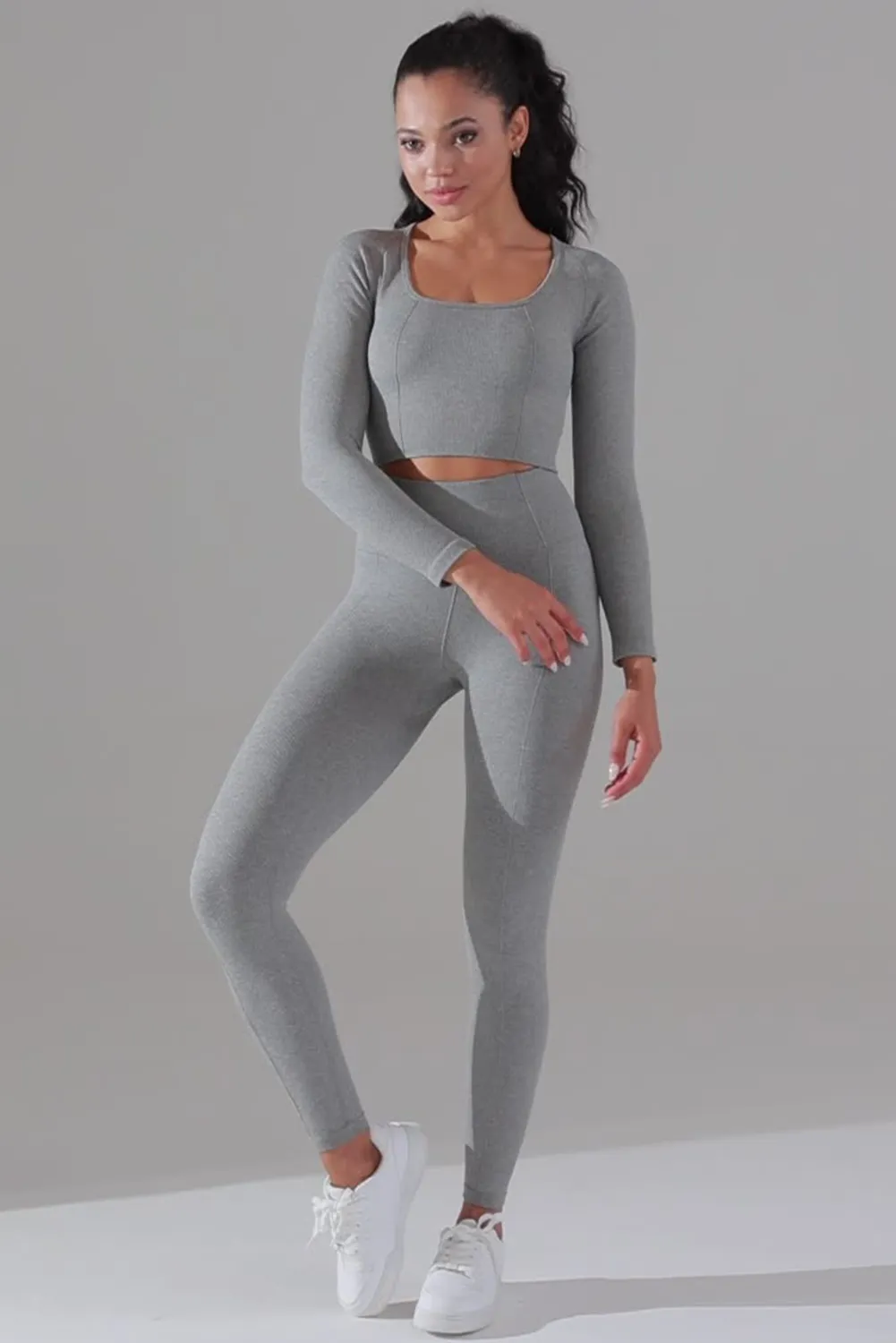 Active High Waist Solid Yoga Pants