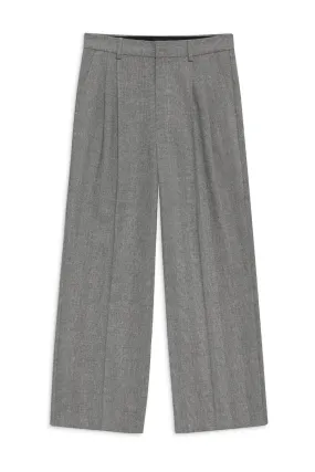 Anine Bing - Belen Pant in Ivory and Black Herringbone