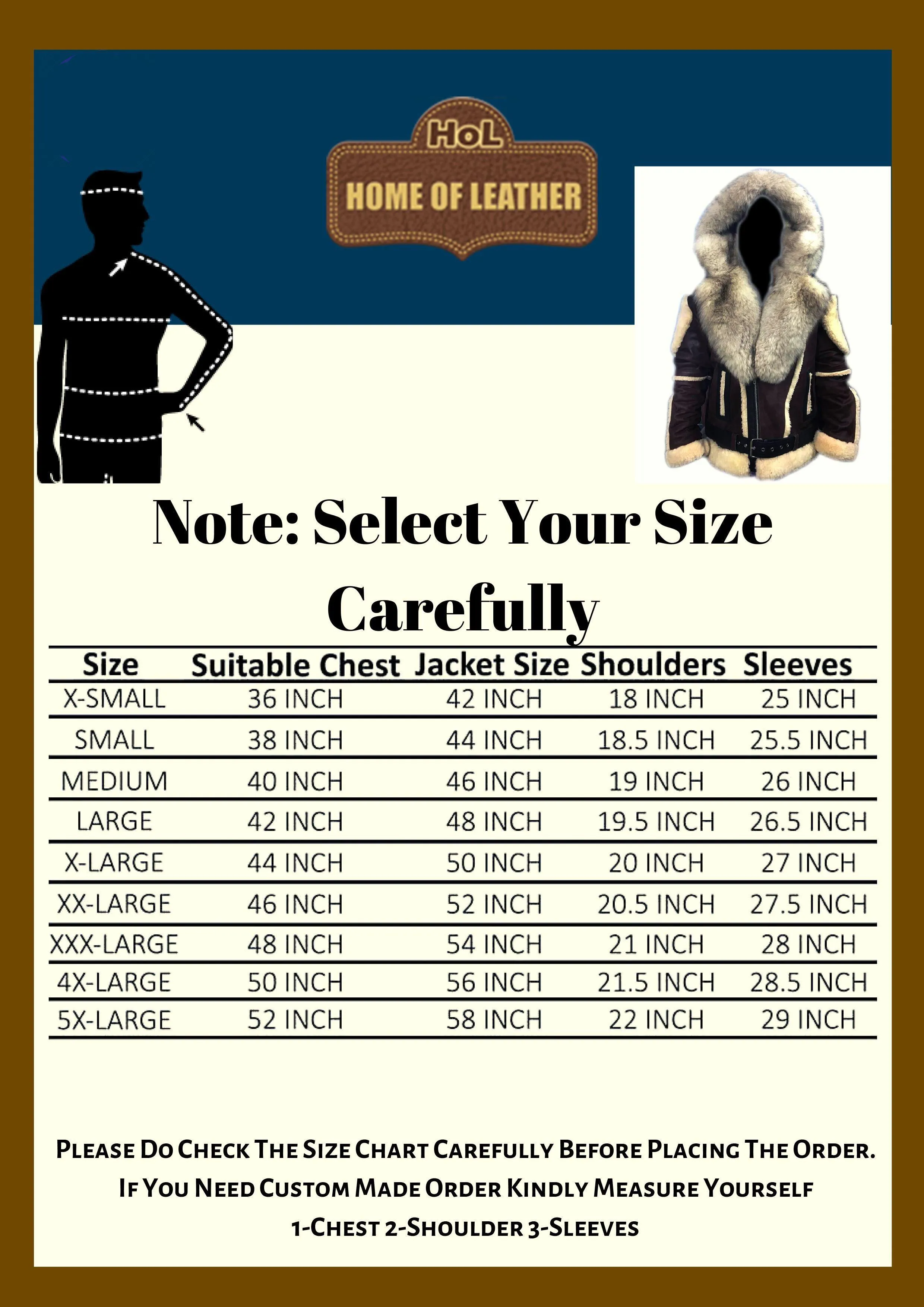B003 RAF B3 Men Brown Real Shearling Fur Sheep Leather Army Jacket Small - Clearance End Sale 2024