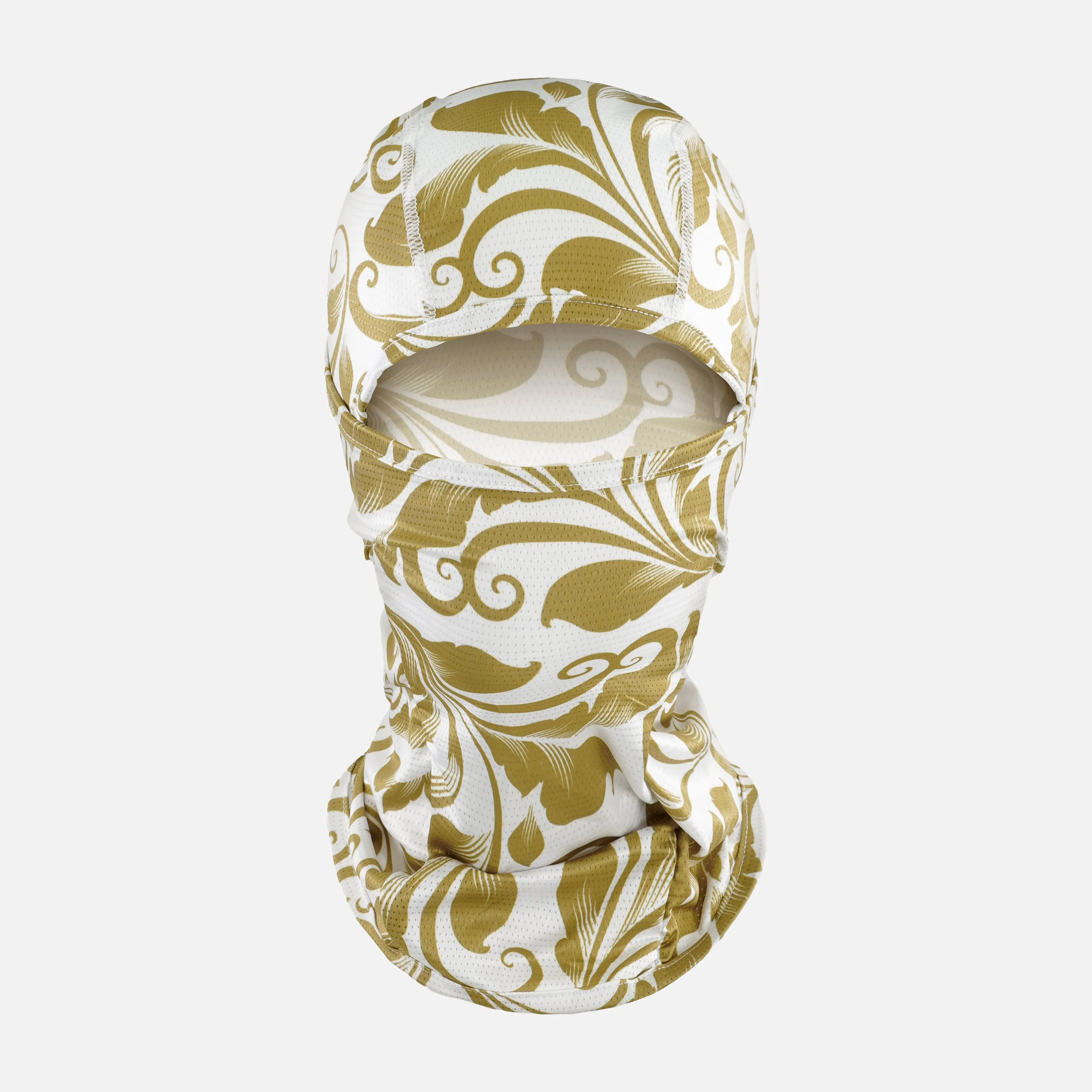Baroque Old Gold and White Loose-fitting Shiesty Mask