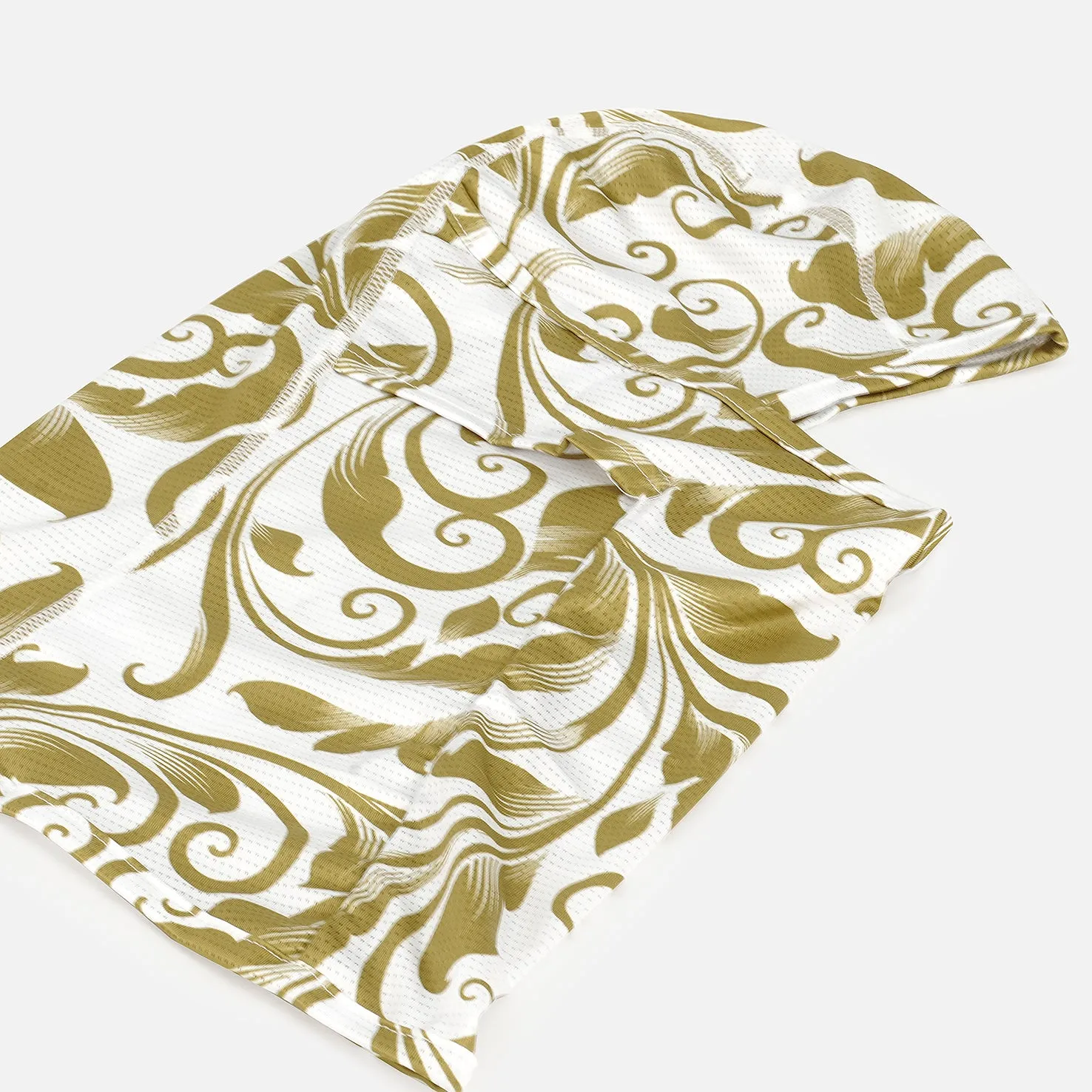 Baroque Old Gold and White Loose-fitting Shiesty Mask