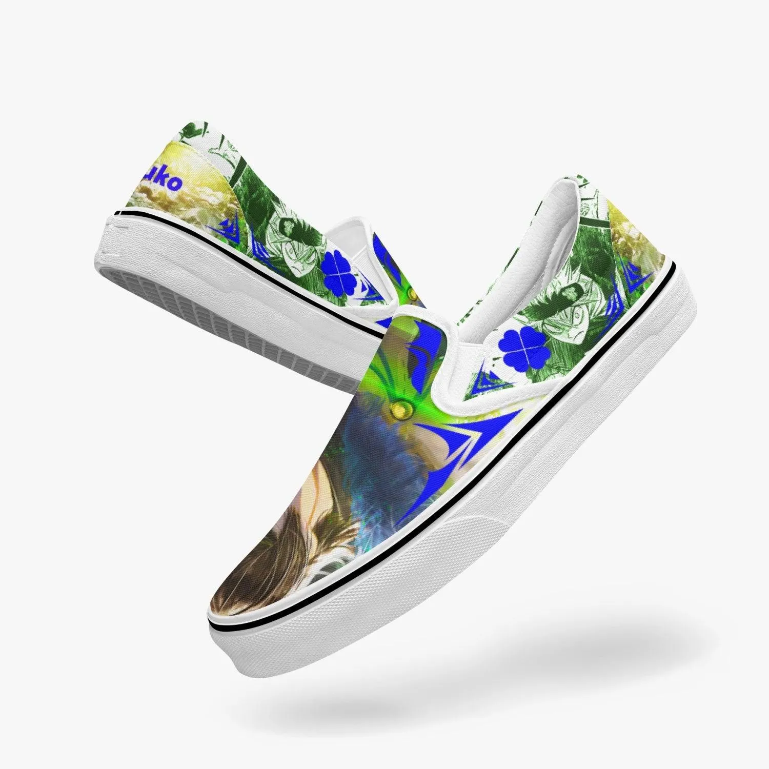 Black Clover Yuno Slip Ons Anime Shoes