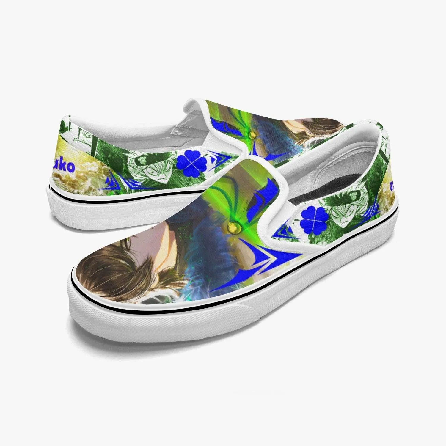 Black Clover Yuno Slip Ons Anime Shoes