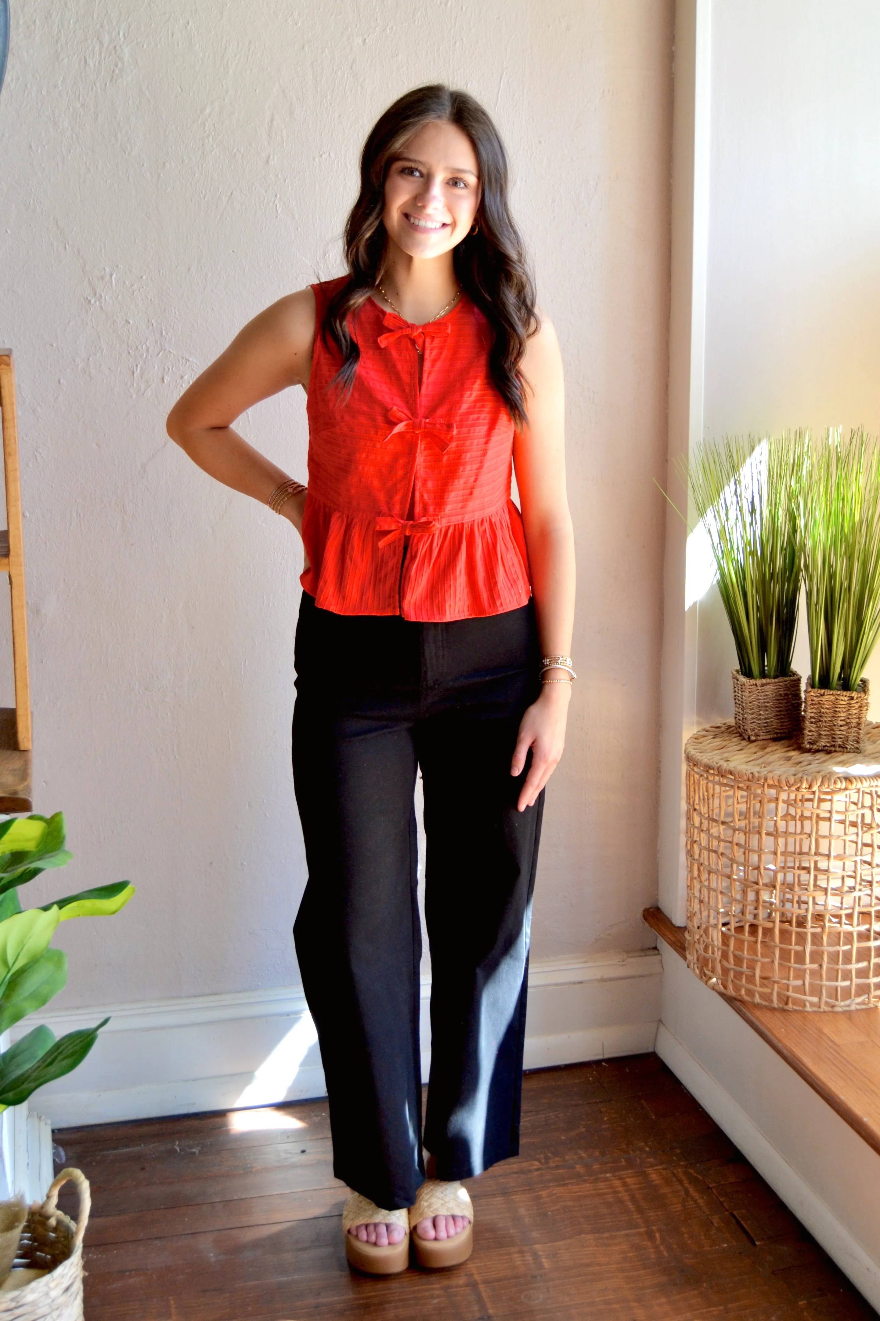 Black high waist pants