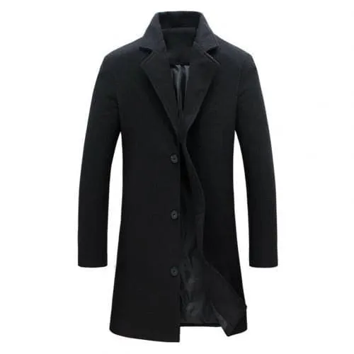 BRADFORD Design Collection Men's Fashion Light Gray Silver Gray Coat Jacket Premium Quality Long Light Gray Silver Gray Wool Coat Jacket