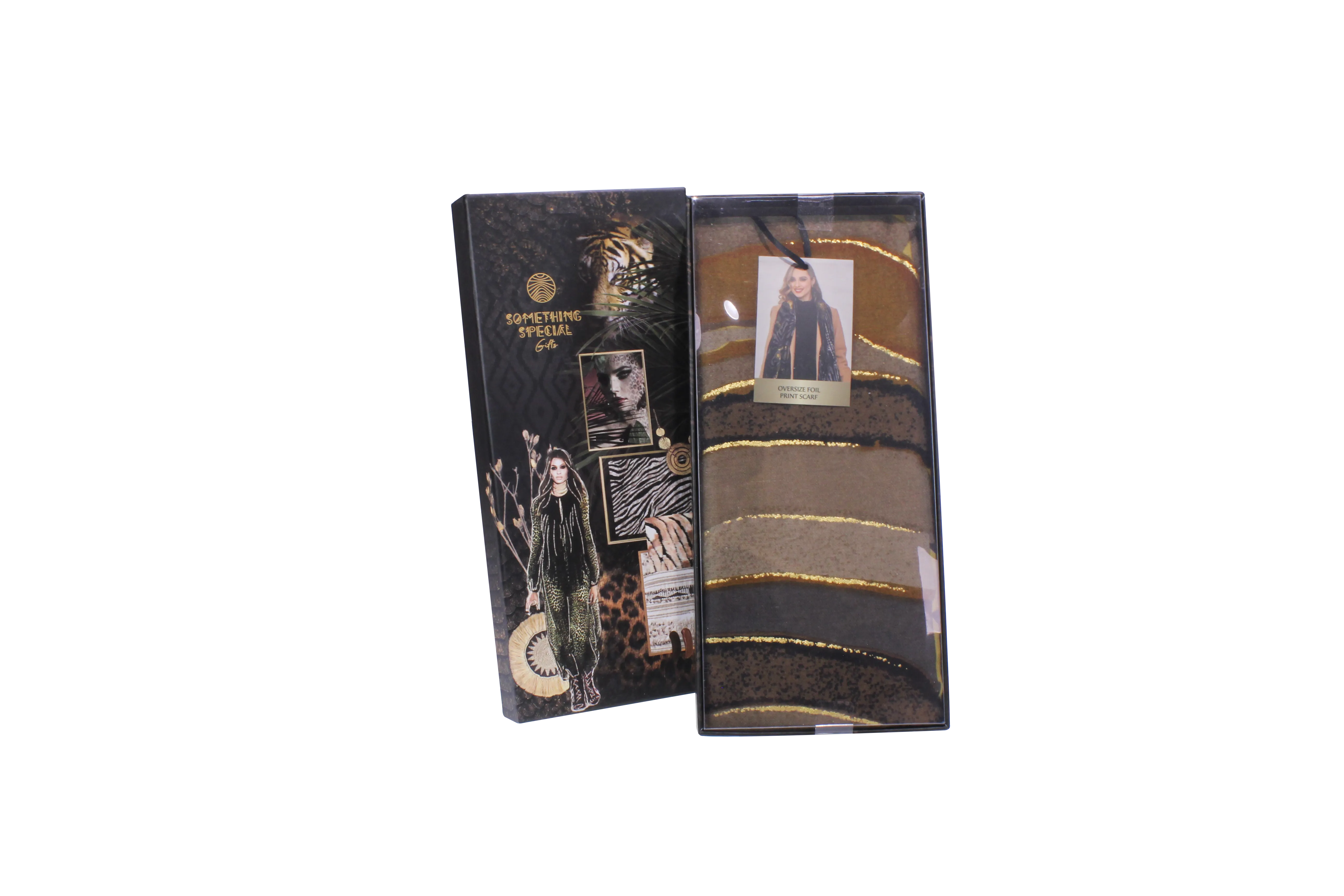Brandwell Oversized Foil Scarf - Gold