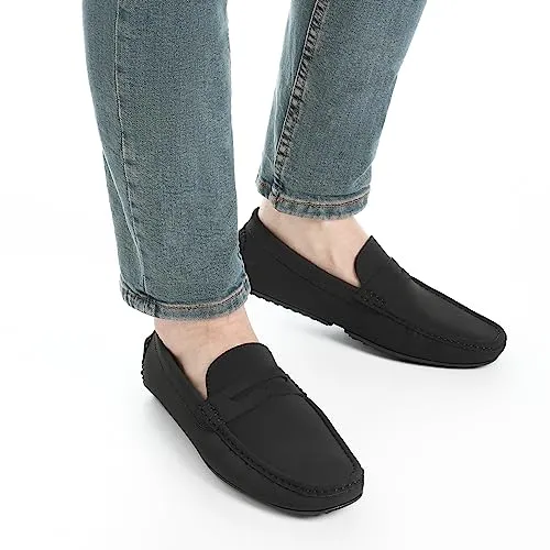 Bruno Marc Men's Driving Loafers SBLS2334M Black, Size 8