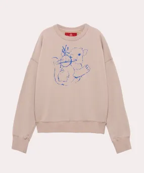 BUNNY ORB コットン裏毛 クルーネックトップ