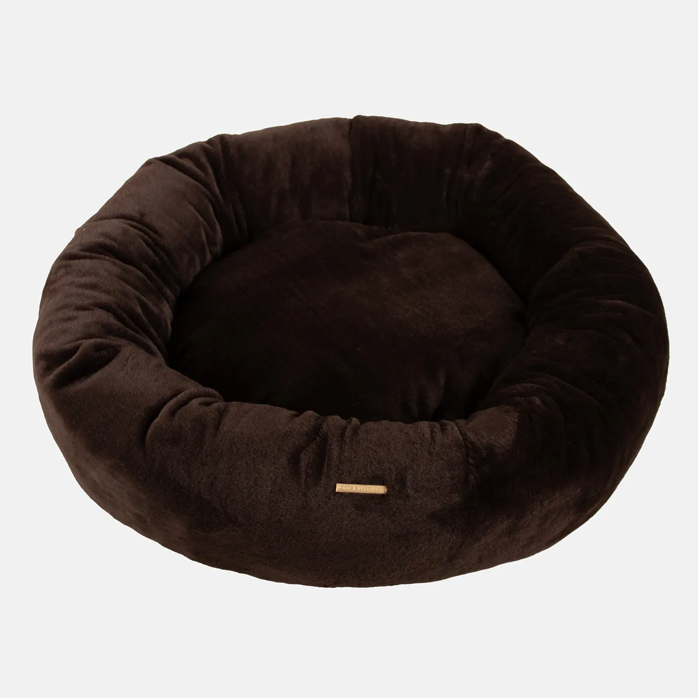 Calming Anti-Anxiety Donut Bed With Removable Covers in Dusk Faux Fur by Lords & Labradors