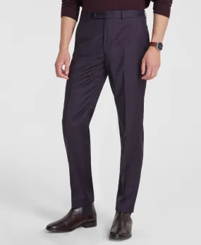 Calvin Klein Mens Slim fit Dress Pants 30 / 32 Plum Purple Plaid Stretch