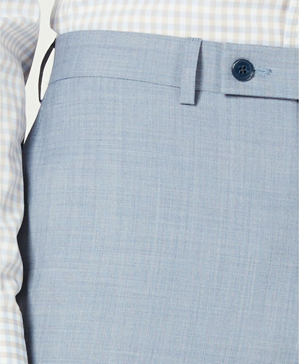 Calvin Klein Mens Slim fit Dress Pants 38 / 30 Blue Solid Stretch