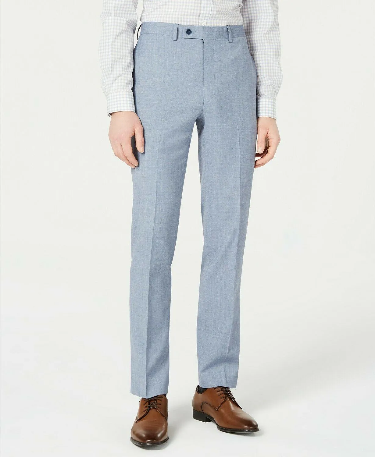 Calvin Klein Mens Slim fit Dress Pants 38 / 30 Blue Solid Stretch
