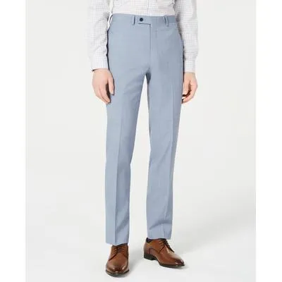 Calvin Klein Mens Slim fit Dress Pants 38 / 30 Blue Solid Stretch