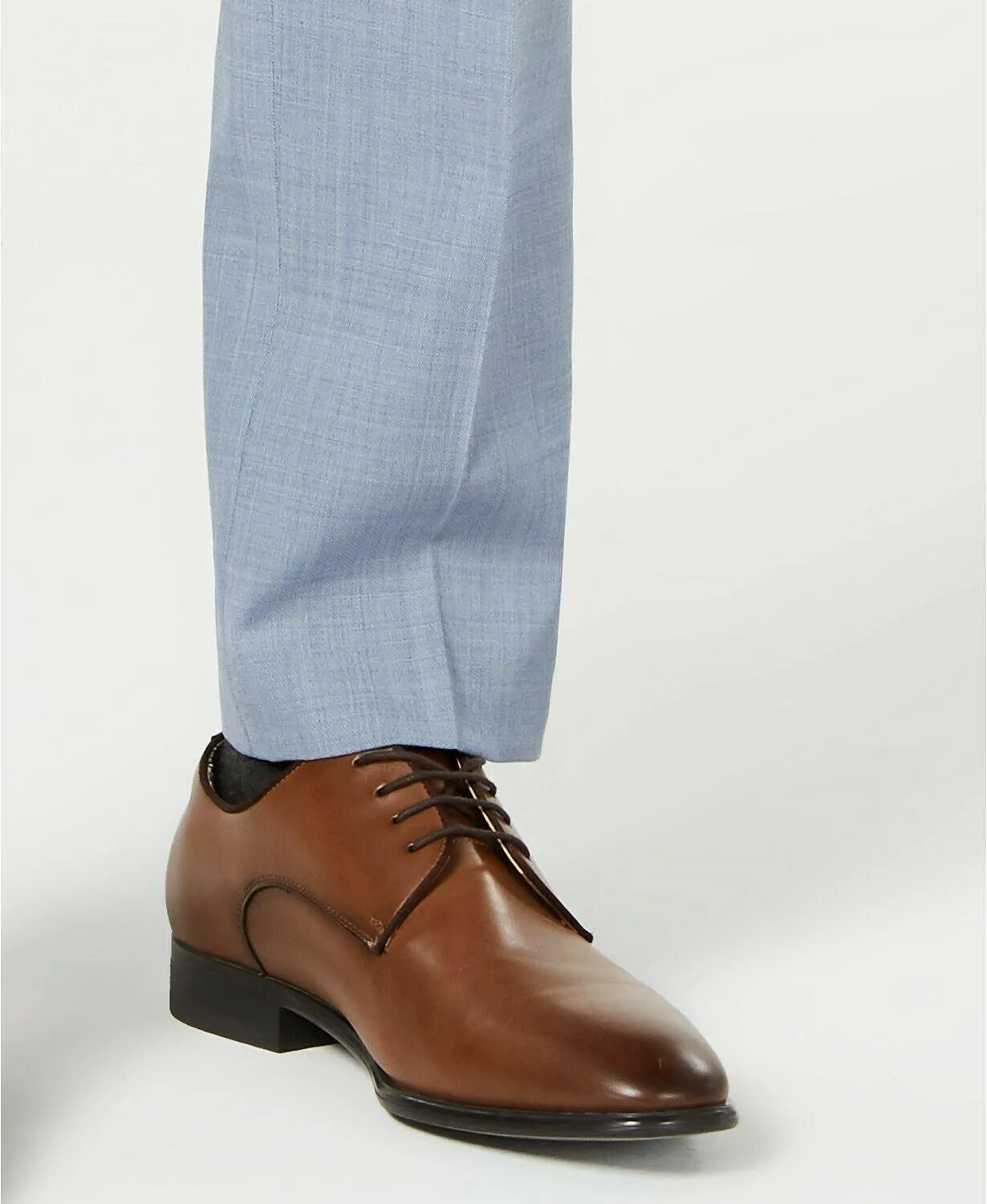 Calvin Klein Mens Slim fit Dress Pants 38 / 30 Blue Solid Stretch