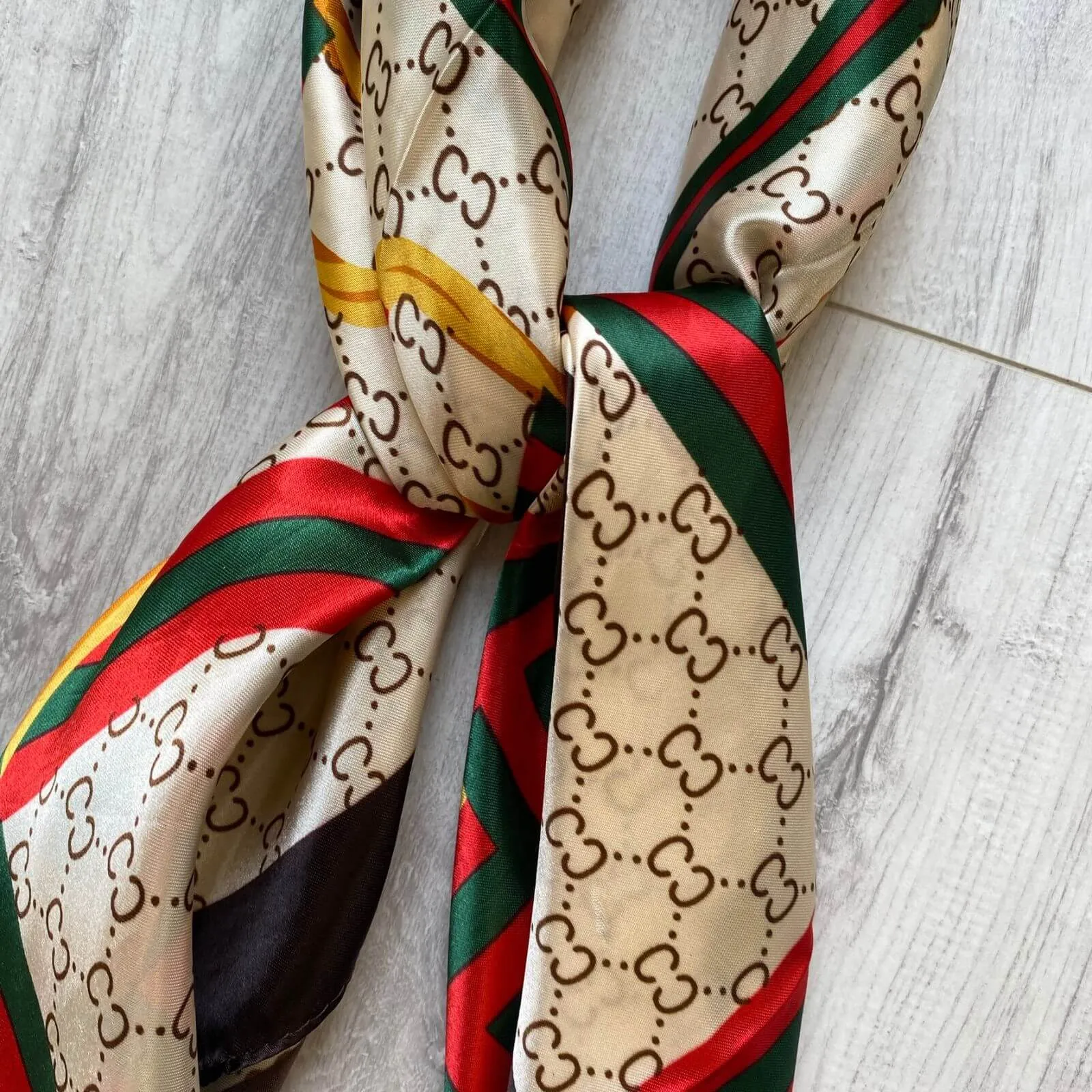 Candy Brown & Beige Neck Scarf