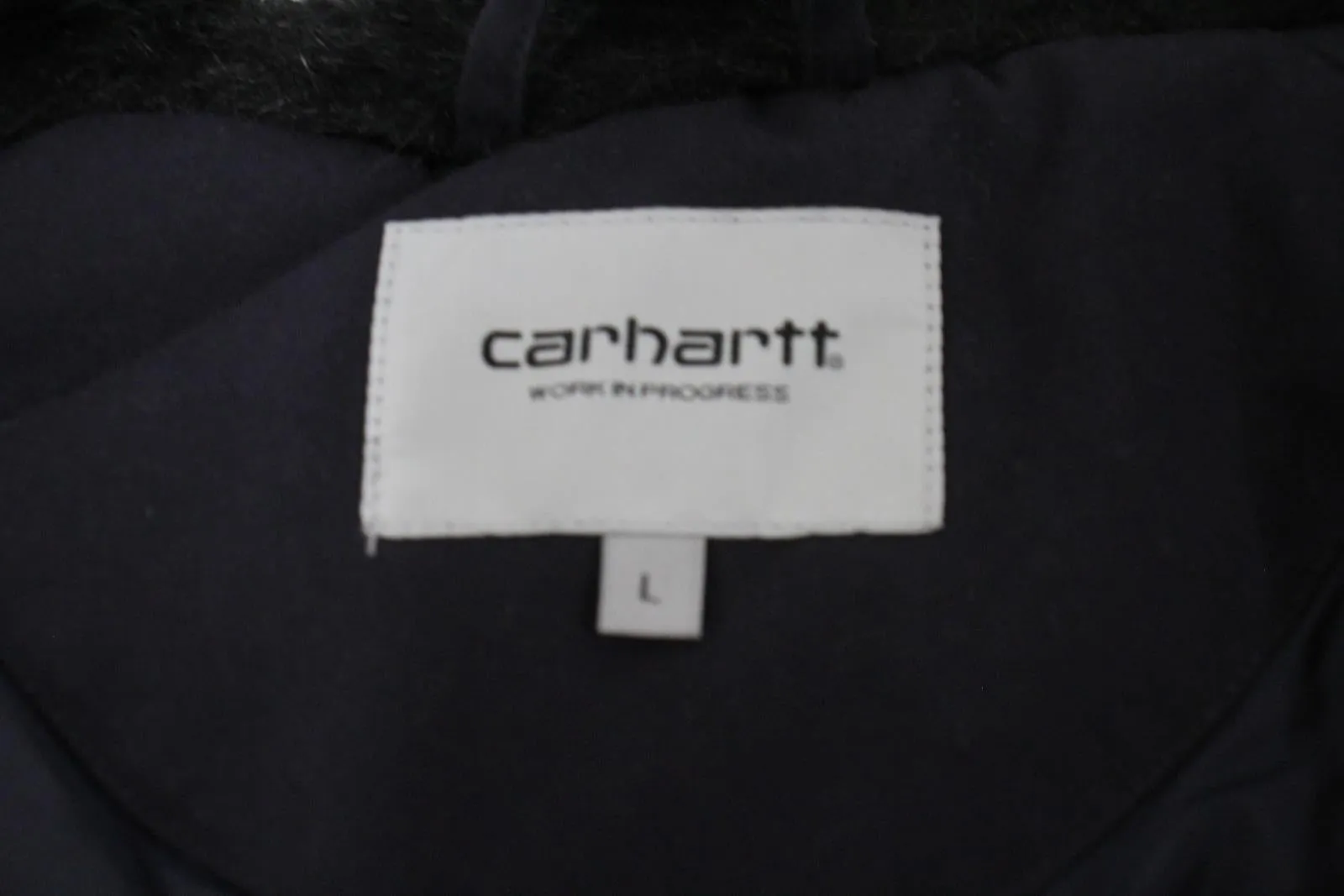 CARHARTT Men's Navy Blue Padded Hooded Water Repellent Trapper Parka Coat L