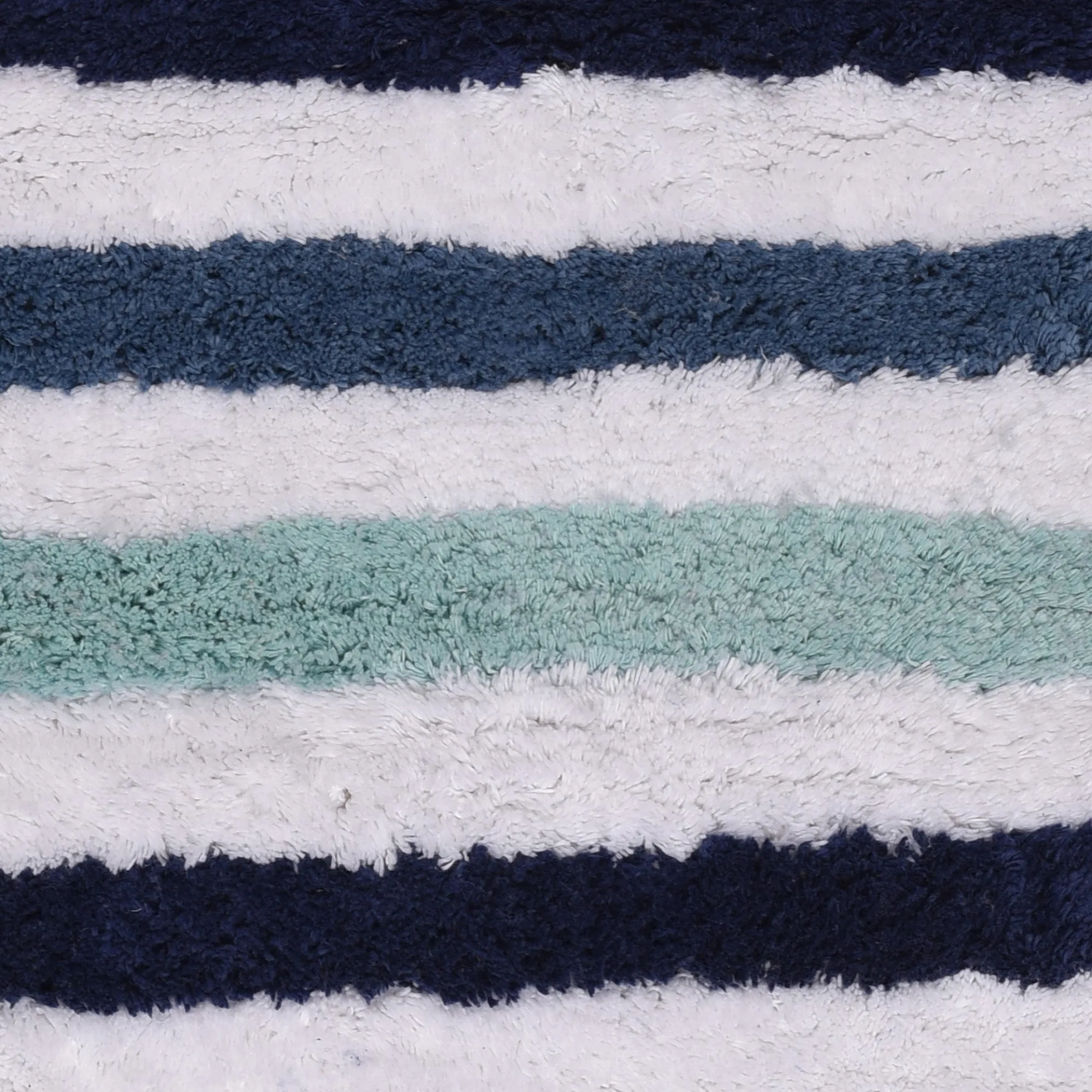 Carlson Stripe Bath Mat by Fusion Bathroom in Blue 50 x 80cm