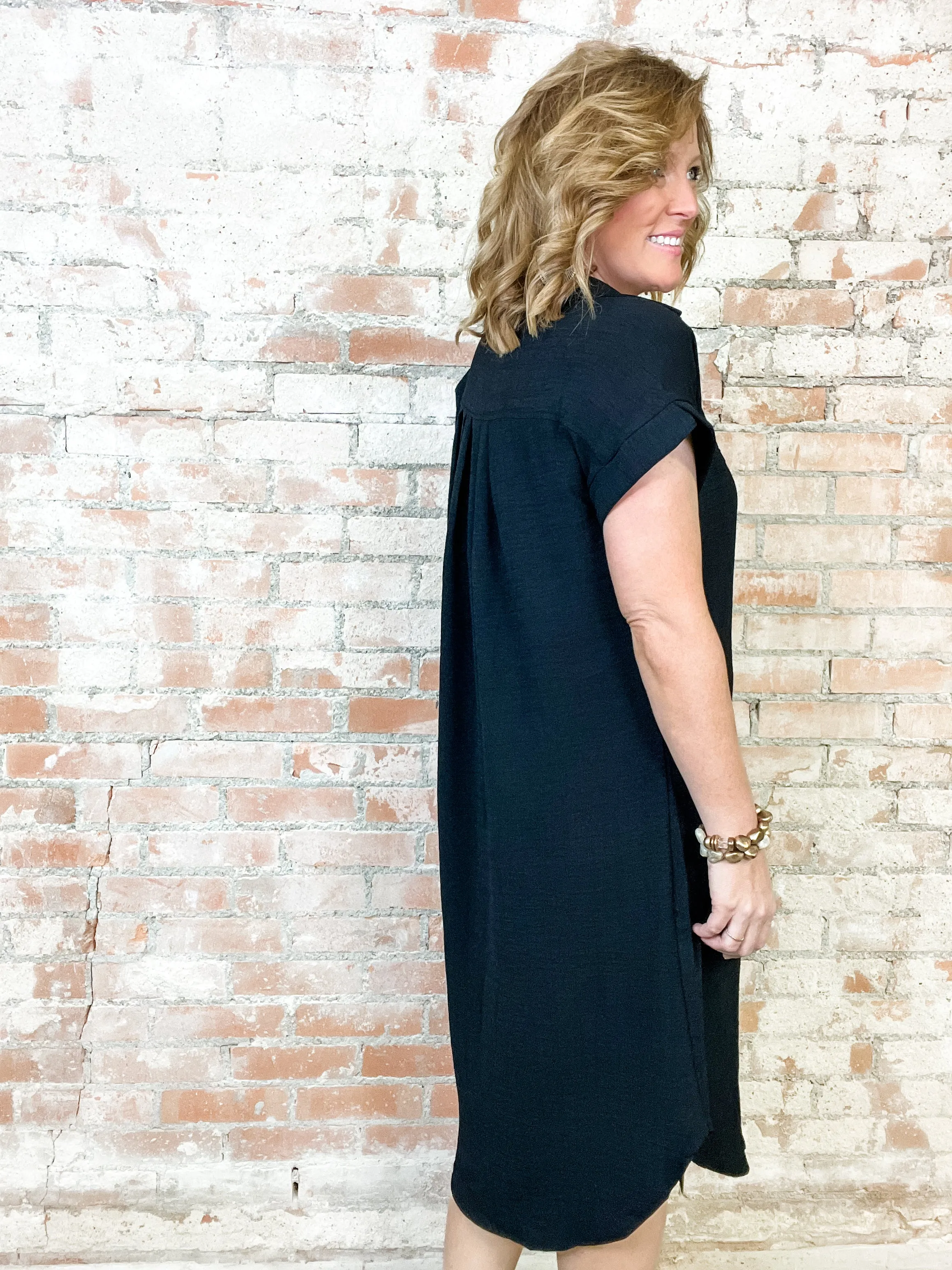 Constance Solid Shirt Dress