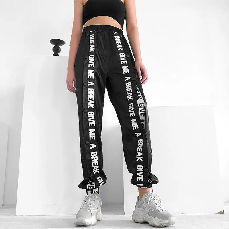 Cool High Waist Glitter Split Elastic Ankle Pants