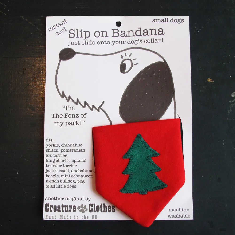 Creature Clothes Slip On Bandana Christmas Tree