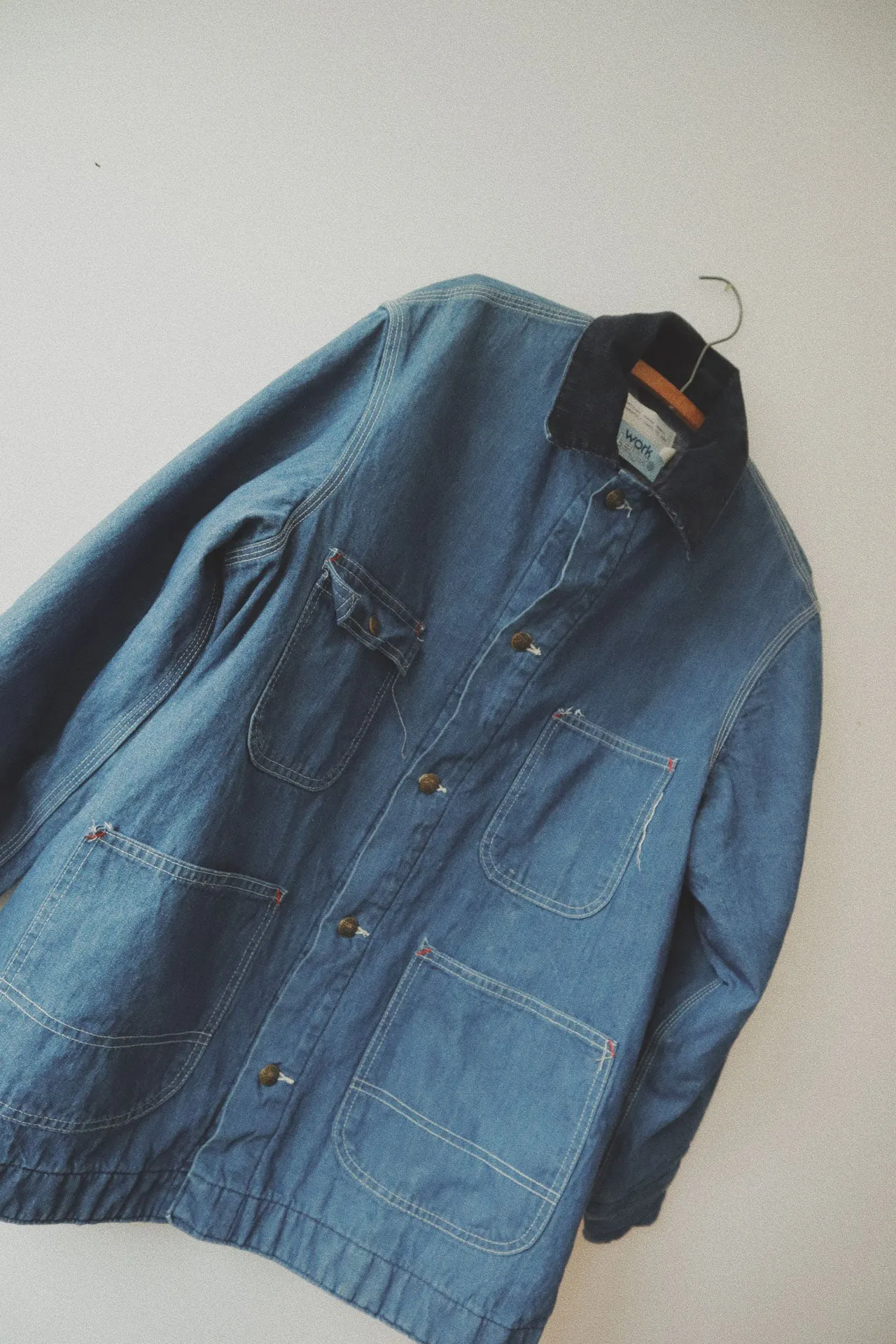 Denim Cord Collar Work Coat