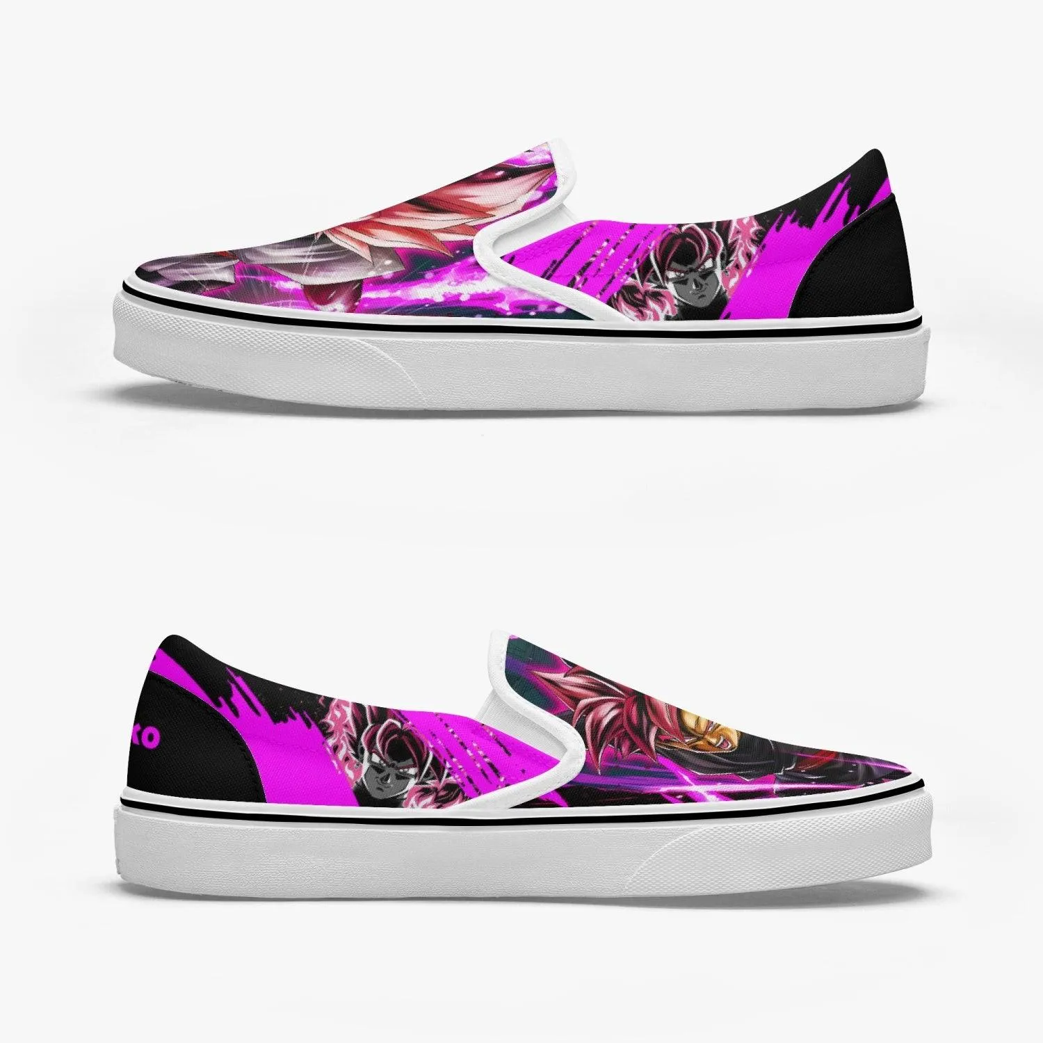 Dragonball Z Goku Black Power Slip Ons Anime Shoes