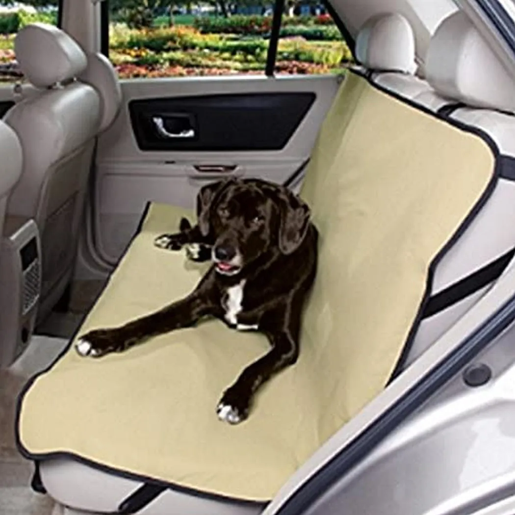 Durable Tan Auto Pet Seat Cover - Large Size for All Vehicles