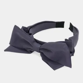 Elegance Bow Headband - Dark Gray