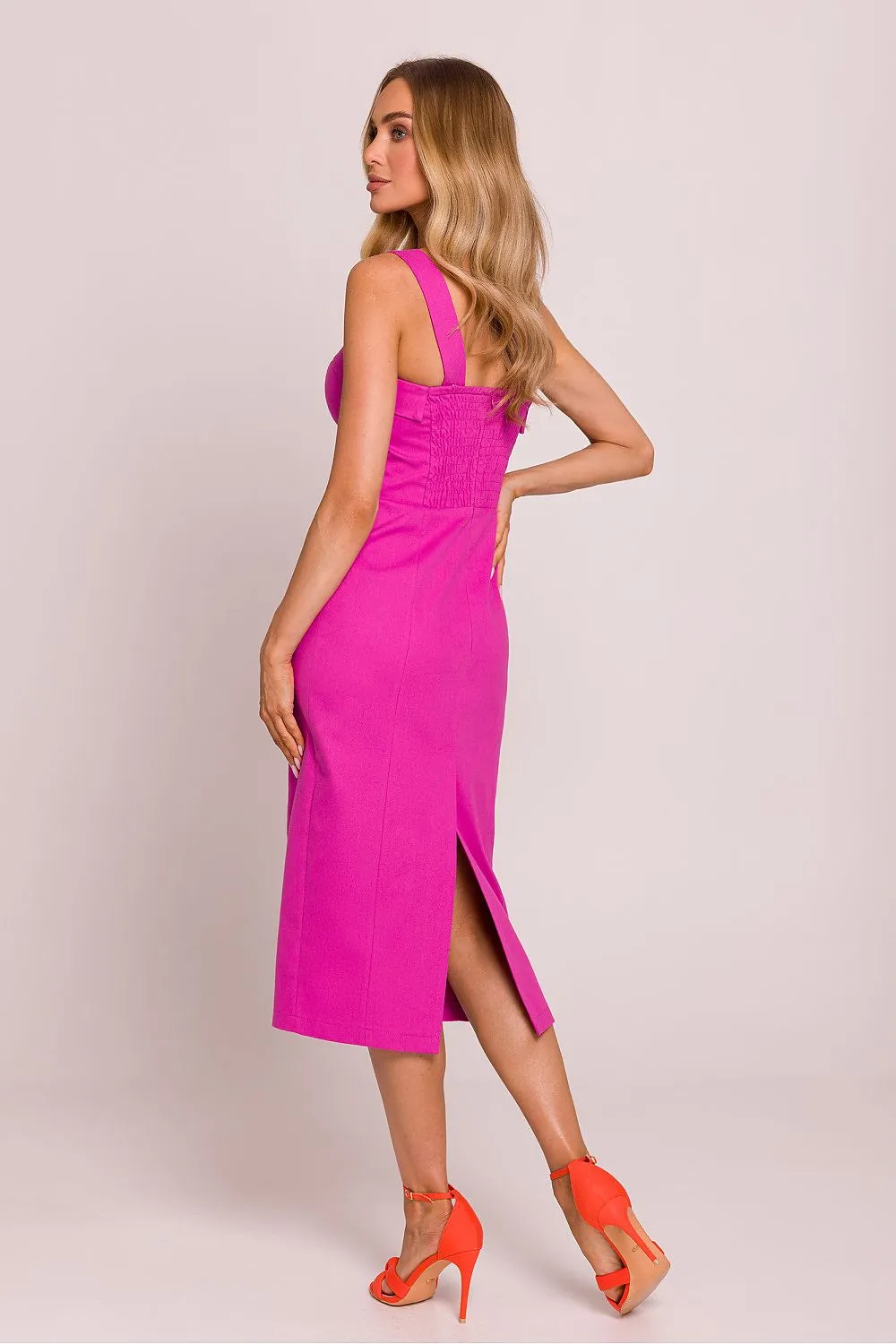 Elegant corset top pencil midi dress