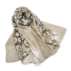 Eugen Silk Embroidery Floral Scarves