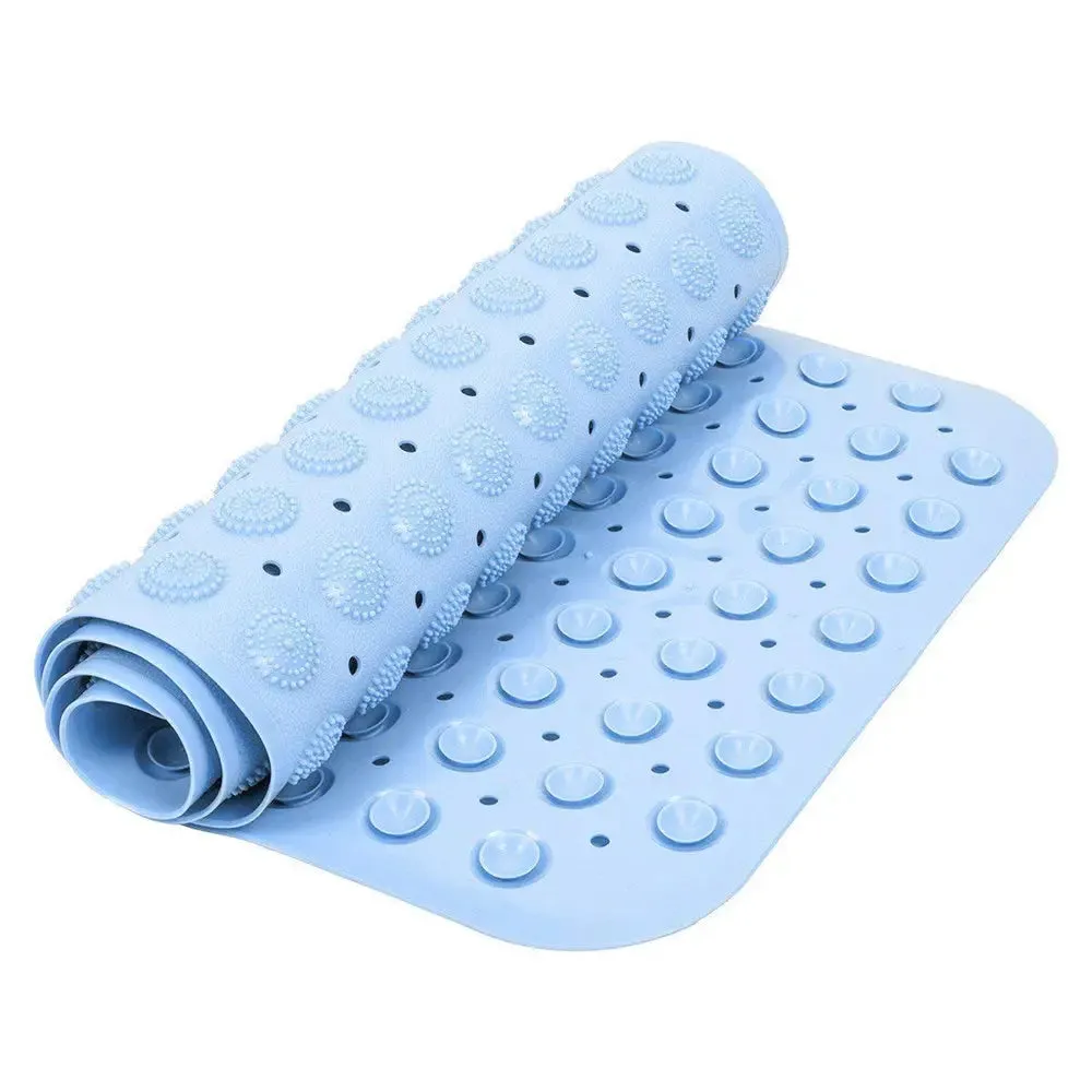Experia Anti-Slip with Suction Cup Bath Mat, 80x80cm Blue Color (Accu-Pebble)