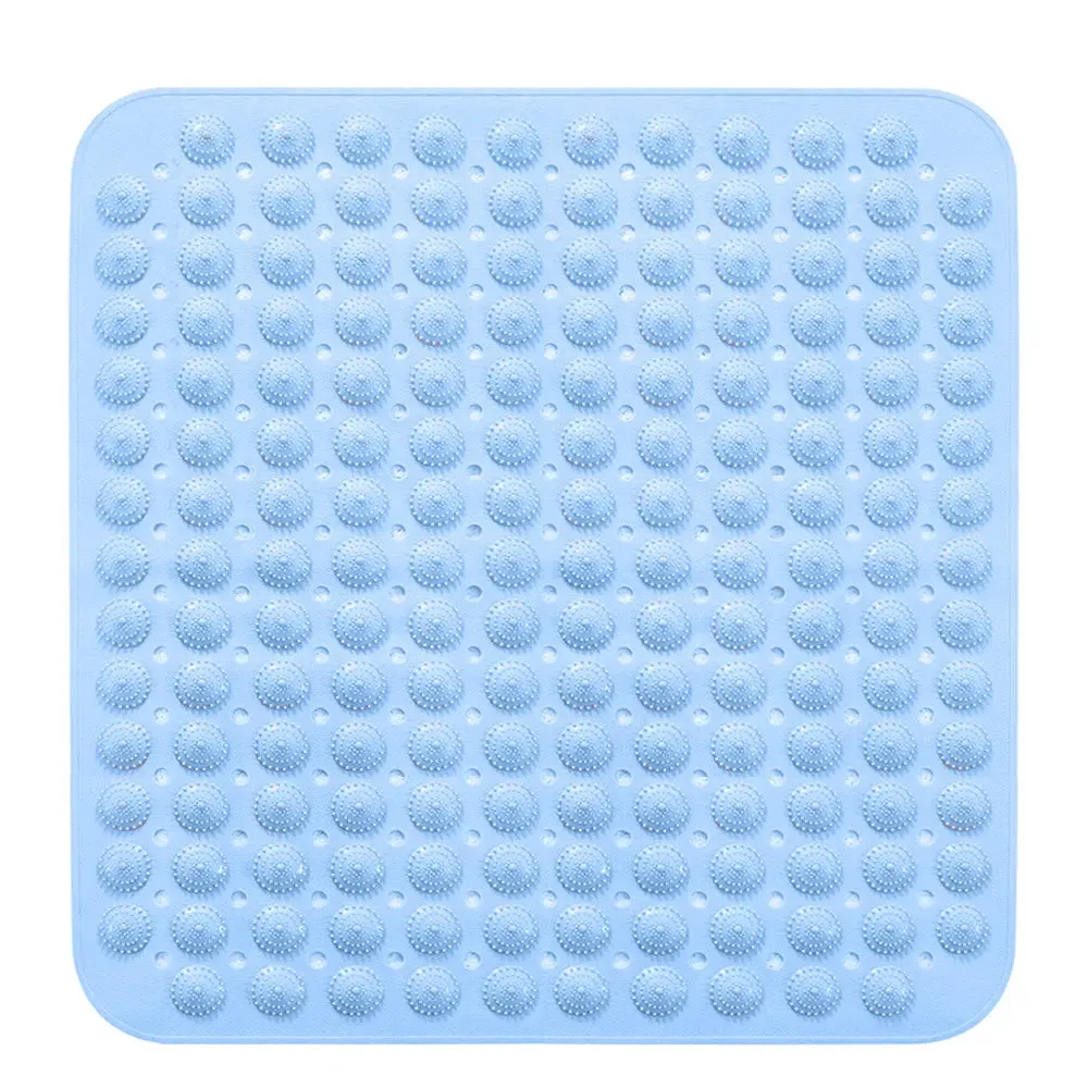 Experia Anti-Slip with Suction Cup Bath Mat, 80x80cm Blue Color (Accu-Pebble)