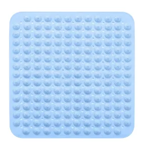 Experia Anti-Slip with Suction Cup Bath Mat, 80x80cm Blue Color (Accu-Pebble)