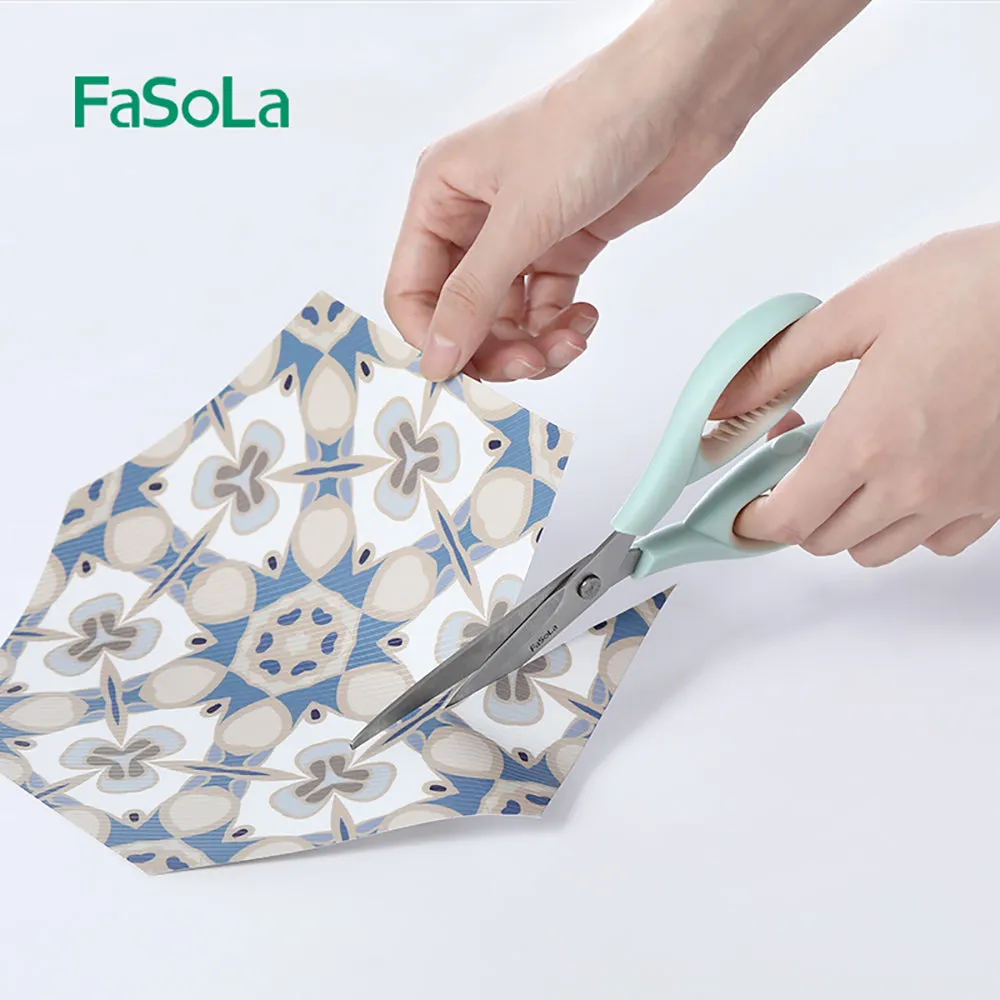 FaSoLa Hexagonal Non-Slip Stickers Mediterranean Style - 10 Pieces