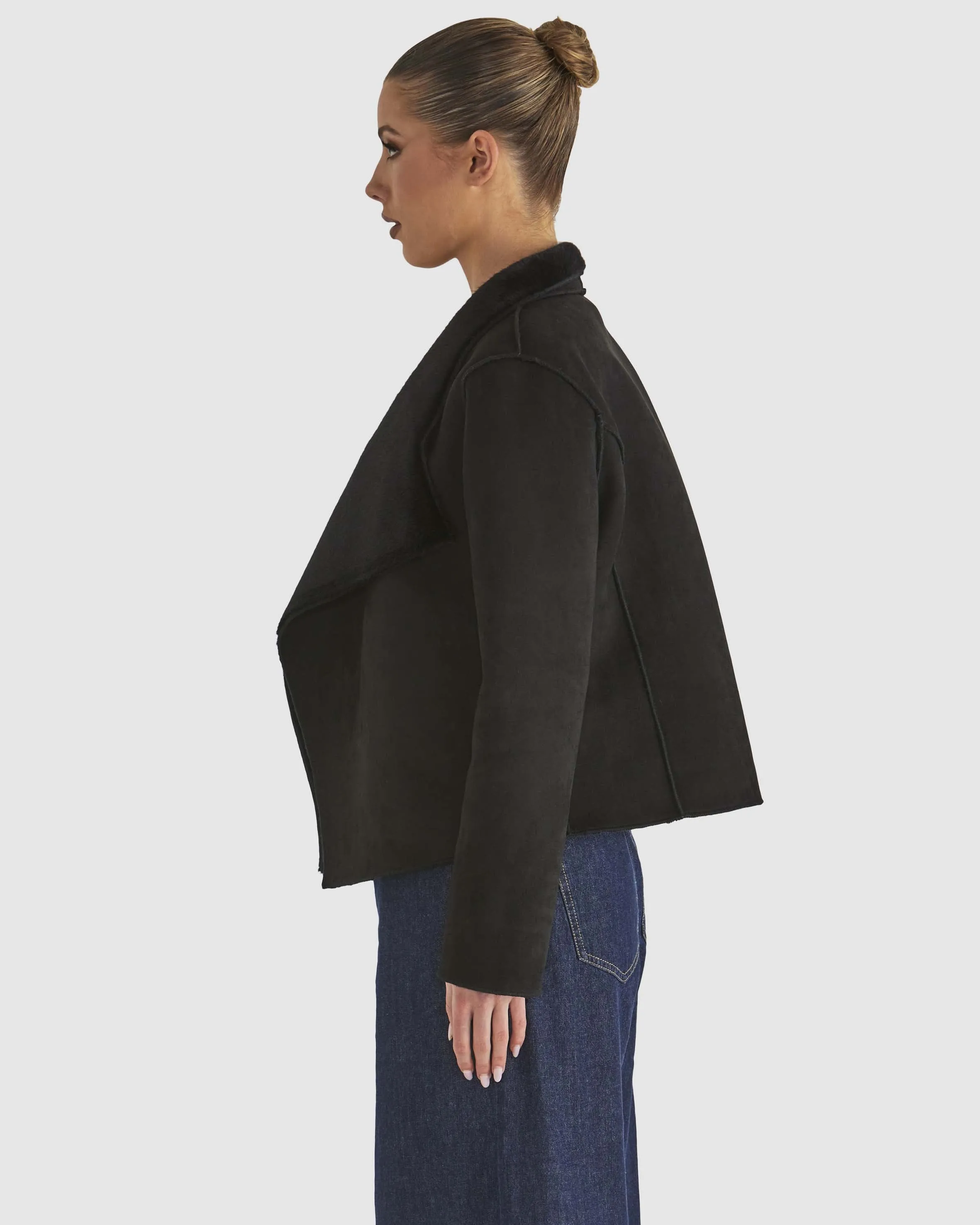 Fate   Becker Behold Reversible Fur Jacket 17373JWFA - Black