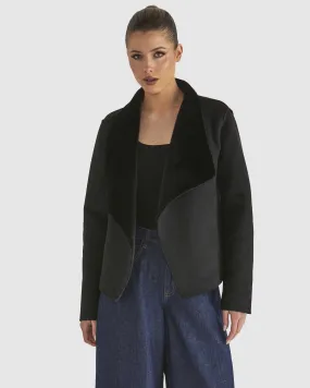 Fate   Becker Behold Reversible Fur Jacket 17373JWFA - Black