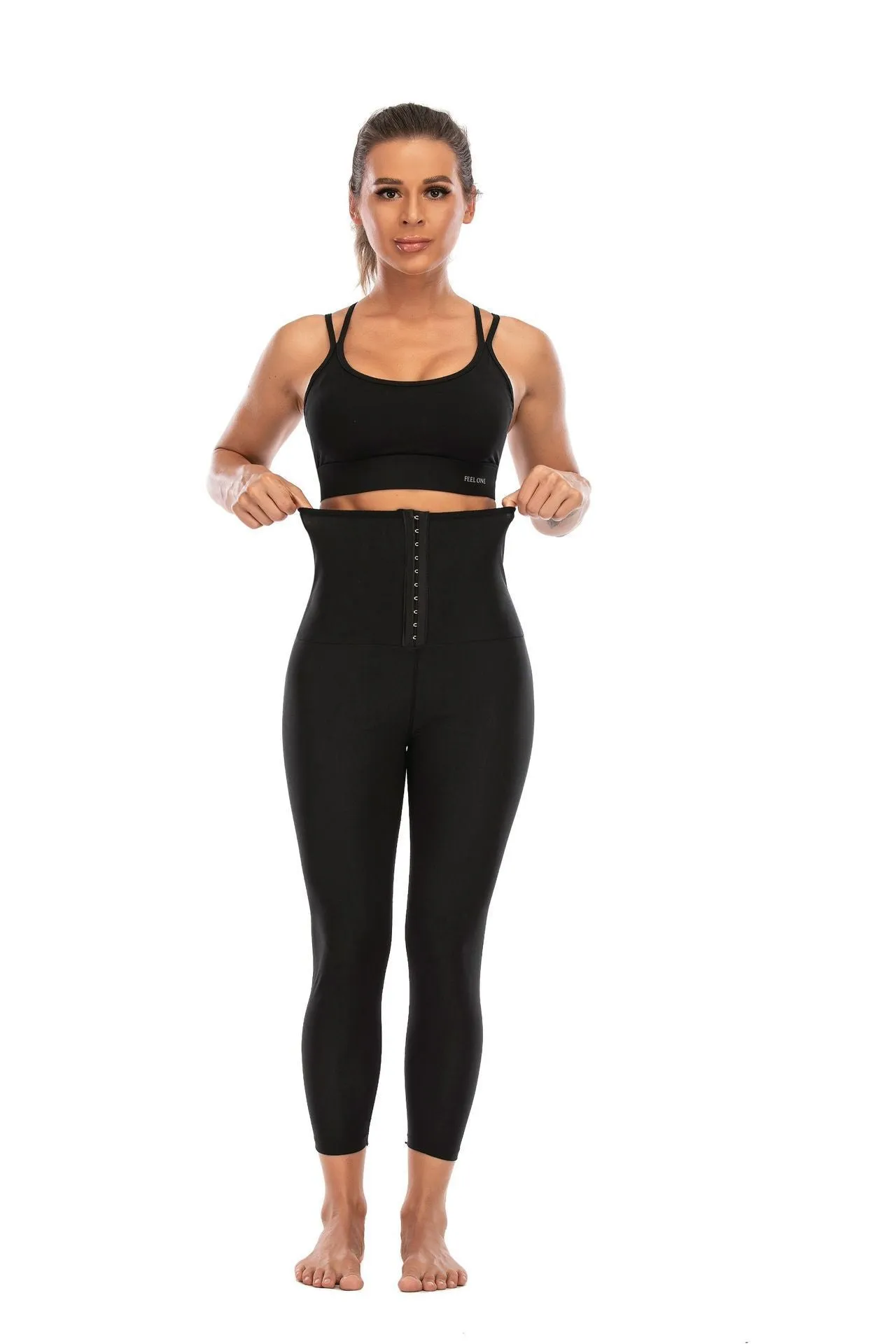 Fitting Pants Women High Waist Sporty Fitness Europe Slim Look Aid In Sweating Yoga Activewear