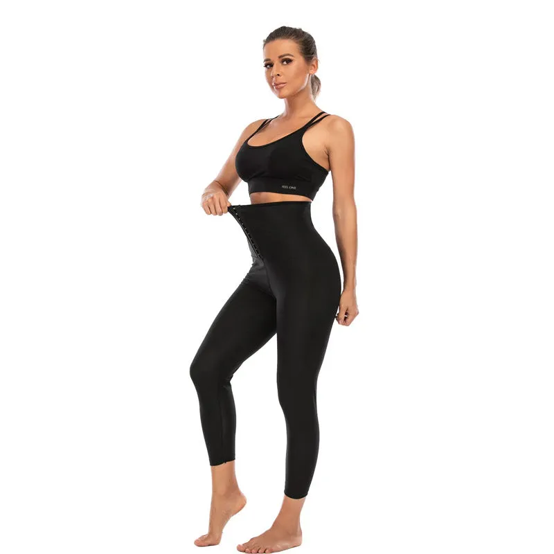 Fitting Pants Women High Waist Sporty Fitness Europe Slim Look Aid In Sweating Yoga Activewear