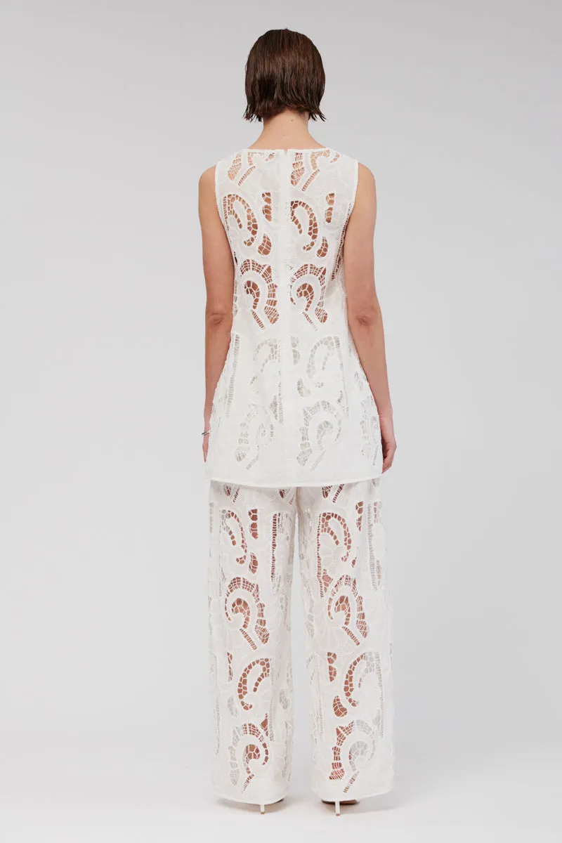 Florence Lace Tunic - White