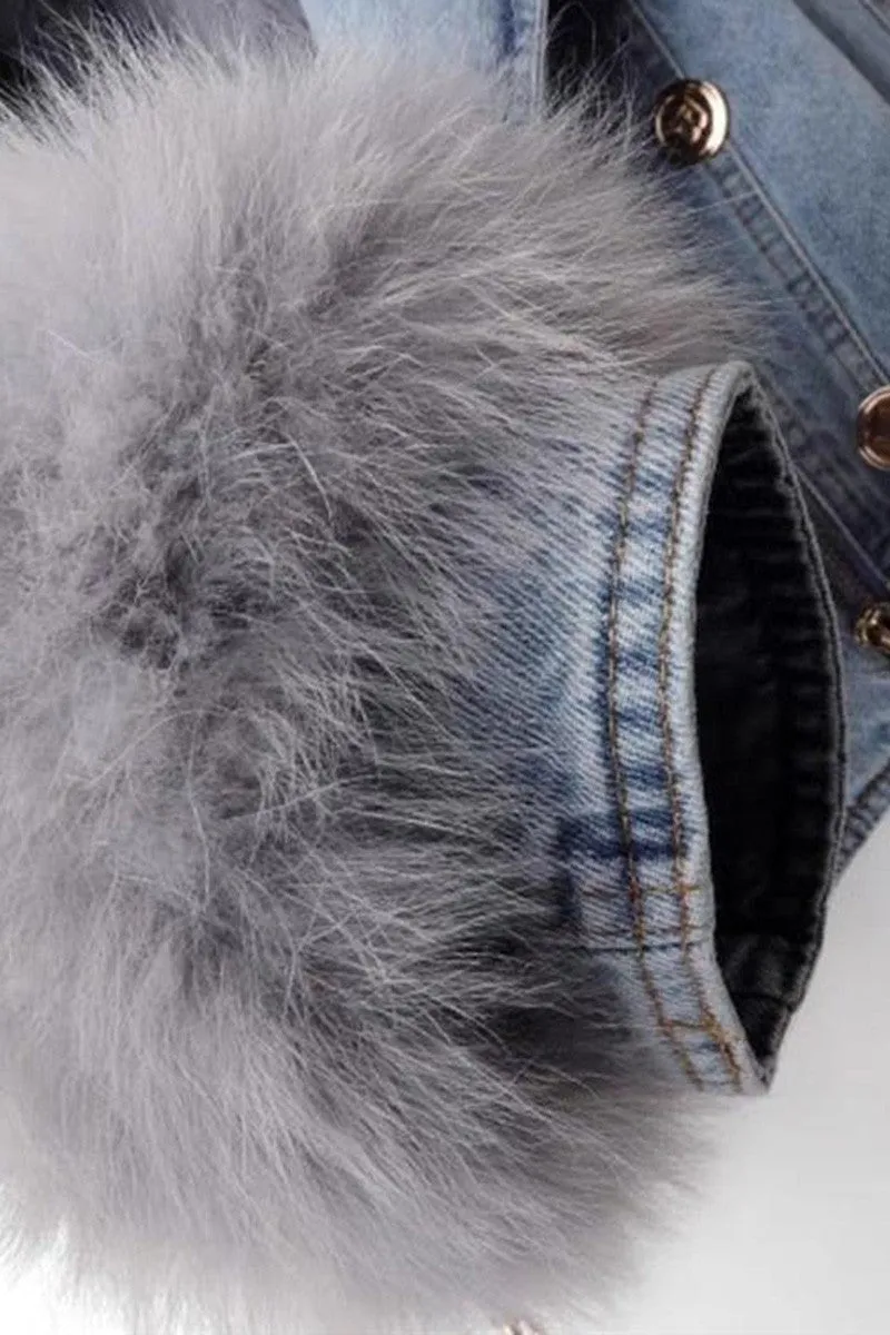 Fur Denim Jacket