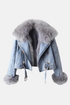 Fur Denim Jacket
