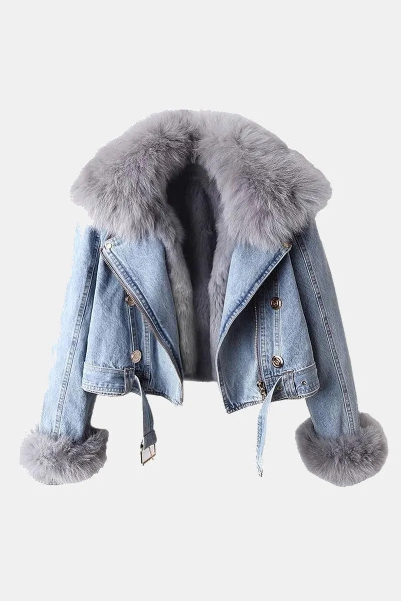 Fur Denim Jacket