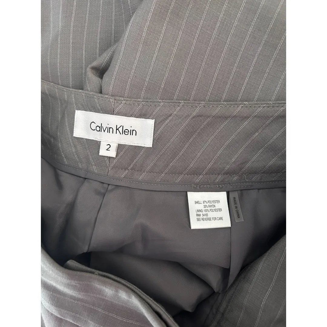 Gray Pinstripe Dress Pant