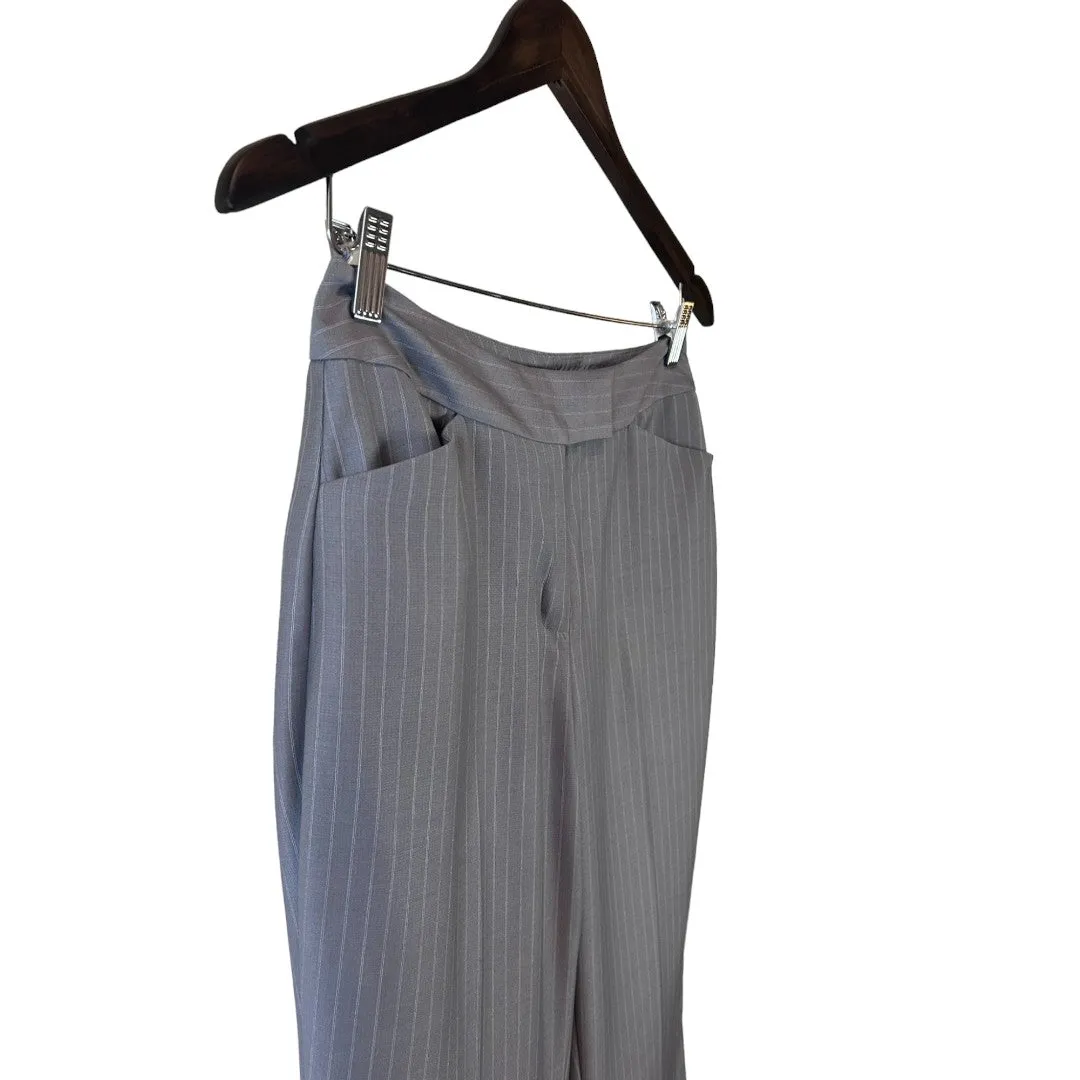 Gray Pinstripe Dress Pant