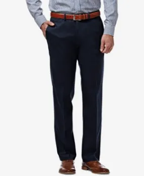Haggar Men's Premium No Iron Flat Front Straight Fit Dress Pants Blue 42 x 30